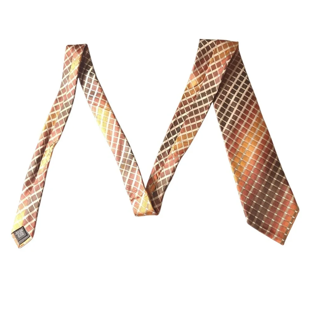Alfani Men's Tie Multicolor 100% Silk Classic Hand Made In China‎